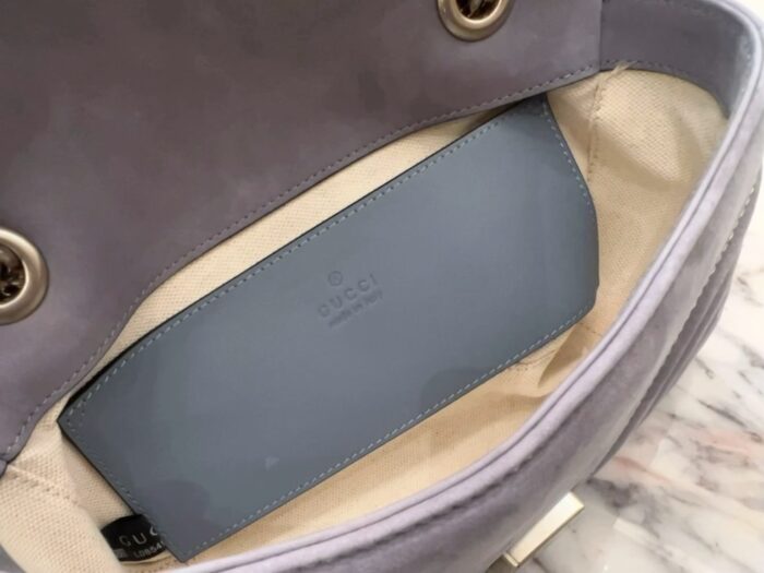 구찌 GG 마몽 스몰 숄더백 스웨이드 라이트 퍼플 837280 레플리카 미러급 SA급 S급 고퀄리티 최상급 하이엔드 가방 [여성] 3