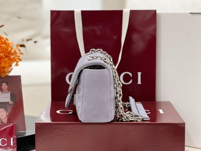 구찌 GG 마몽 스몰 숄더백 스웨이드 라이트 퍼플 837280 레플리카 미러급 SA급 S급 고퀄리티 최상급 하이엔드 가방 [여성] 5