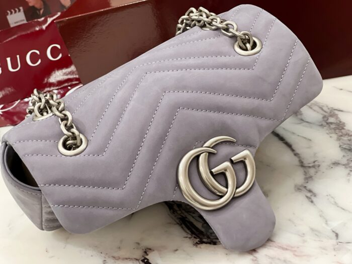 구찌 GG 마몽 스몰 숄더백 스웨이드 라이트 퍼플 837280 레플리카 미러급 SA급 S급 고퀄리티 최상급 하이엔드 가방 [여성] 8