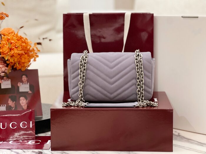 구찌 GG 마몽 스몰 숄더백 스웨이드 라이트 퍼플 837280 레플리카 미러급 SA급 S급 고퀄리티 최상급 하이엔드 가방 [여성] 2