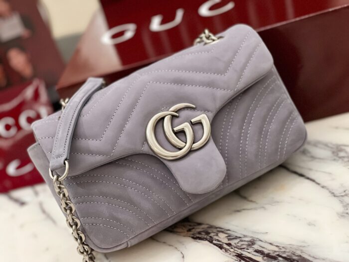 구찌 GG 마몽 스몰 숄더백 스웨이드 라이트 퍼플 837280 레플리카 미러급 SA급 S급 고퀄리티 최상급 하이엔드 가방 [여성] 7