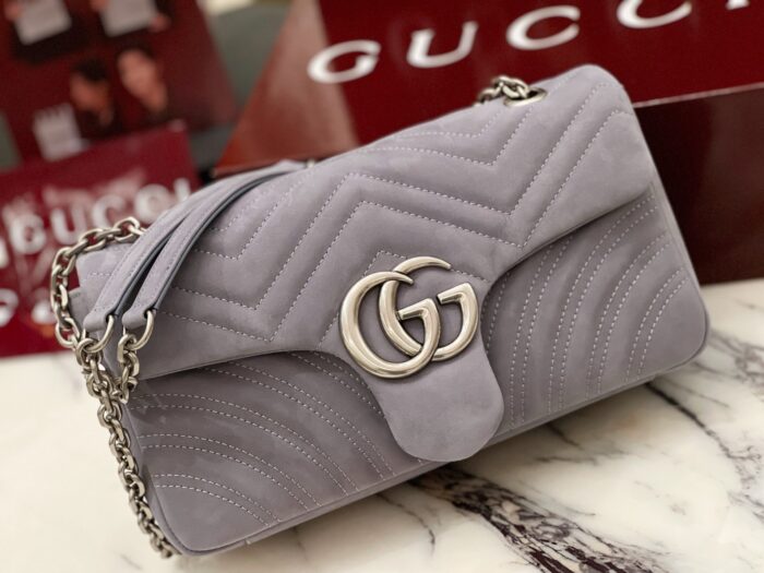 구찌 GG 마몽 미디엄 숄더백 스웨이드 라이트 퍼플 837267 레플리카 미러급 SA급 S급 고퀄리티 최상급 하이엔드 가방 [여성] 4