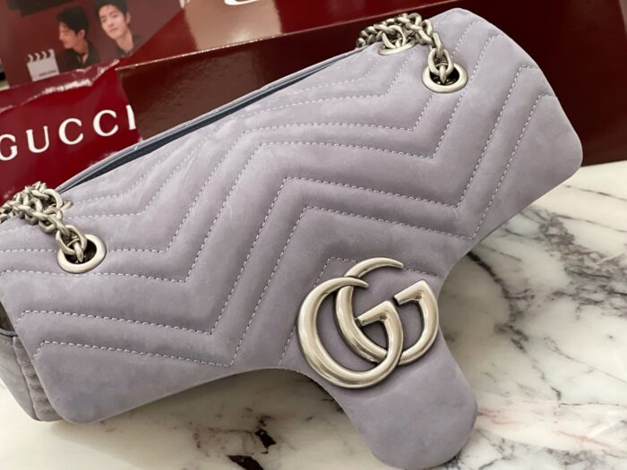 구찌 GG 마몽 미디엄 숄더백 스웨이드 라이트 퍼플 837267 레플리카 미러급 SA급 S급 고퀄리티 최상급 하이엔드 가방 [여성] 7