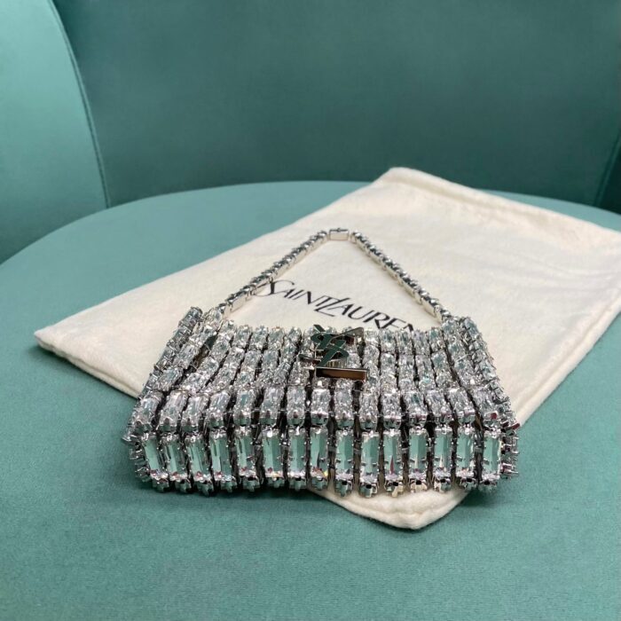 생로랑 크리스털 소재 마이크로 EVENING 백 788380 은색 레플리카 미러급 SA급 S급 고퀄리티 최상급 하이엔드 가방 [여성] 5