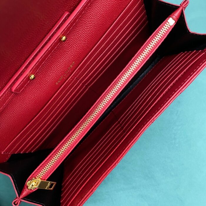 생로랑 그랑 드 뿌드르 가죽 소재 CASSANDER 클래식 체인 지갑 377828 레드 레플리카 미러급 SA급 S급 고퀄리티 최상급 하이엔드 가방 [여성] 3