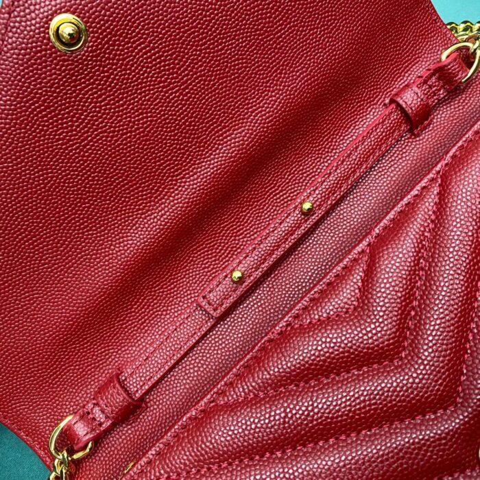 생로랑 그랑 드 뿌드르 가죽 소재 CASSANDER 클래식 체인 지갑 377828 레드 레플리카 미러급 SA급 S급 고퀄리티 최상급 하이엔드 가방 [여성] 8