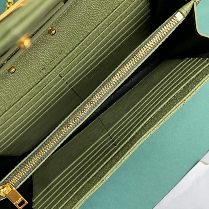 생로랑 그랑 드 뿌드르 가죽 소재 CASSANDER 클래식 체인 지갑 377828 그린 레플리카 미러급 SA급 S급 고퀄리티 최상급 하이엔드 가방 [여성] 3