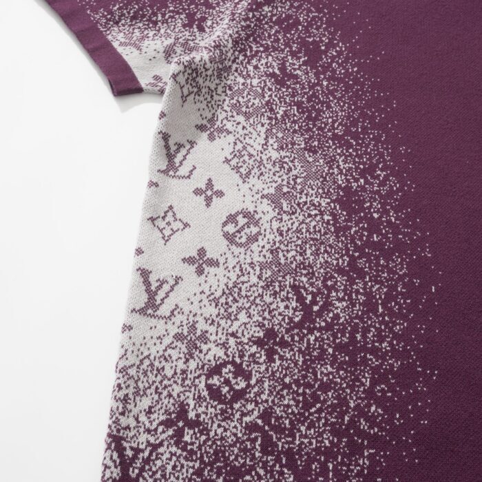 루이비통 옆 그라데이션 모노그램 니트 반팔티 와인 레플리카 미러급 SA급 S급 고퀄리티 하이엔드 최상급 의류 [남성여성공용] 10