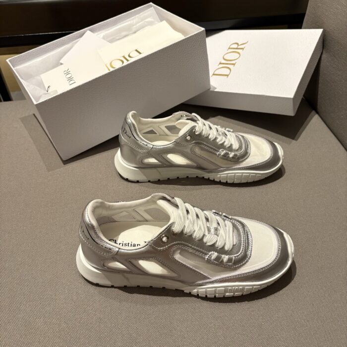 디올 테크 스니커즈 라미네이티드 그레인드 카프스킨 앤 트랜스패런트 메쉬 실버 레플리카 미러급 SA급 S급 고퀄리티 최상급 하이엔드 신발 [여성] 6