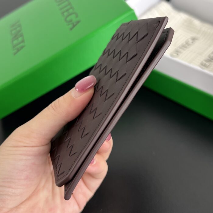 보테가베네타 인트레치아토 피콜로 플랩 카드 케이스 카드지갑 와인 796964 레플리카 미러급 SA급 S급 고퀄리티 최상급 하이엔드 지갑 [남성여성공용] 4