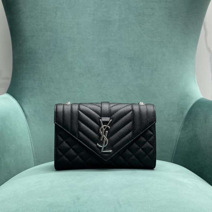 생로랑 그랑 드 뿌드르 퀼팅 가죽 ENVELOPE 스몰 600195 블랙 은장 레플리카 미러급 SA급 S급 고퀄리티 최상급 하이엔드 가방 [여성]