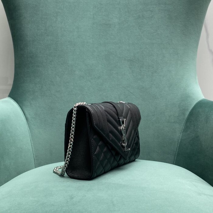 생로랑 그랑 드 뿌드르 퀼팅 가죽 ENVELOPE 스몰 600195 블랙 은장 레플리카 미러급 SA급 S급 고퀄리티 최상급 하이엔드 가방 [여성] 4