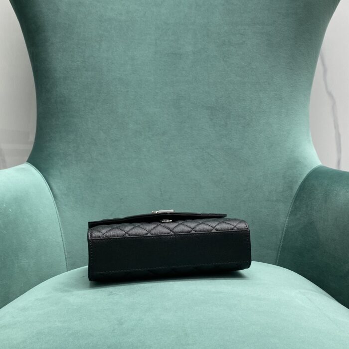 생로랑 그랑 드 뿌드르 퀼팅 가죽 ENVELOPE 스몰 600195 블랙 은장 레플리카 미러급 SA급 S급 고퀄리티 최상급 하이엔드 가방 [여성] 5