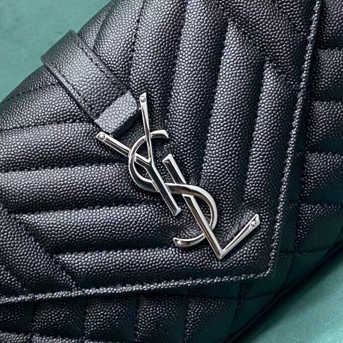 생로랑 그랑 드 뿌드르 퀼팅 가죽 ENVELOPE 스몰 600195 블랙 은장 레플리카 미러급 SA급 S급 고퀄리티 최상급 하이엔드 가방 [여성] 6