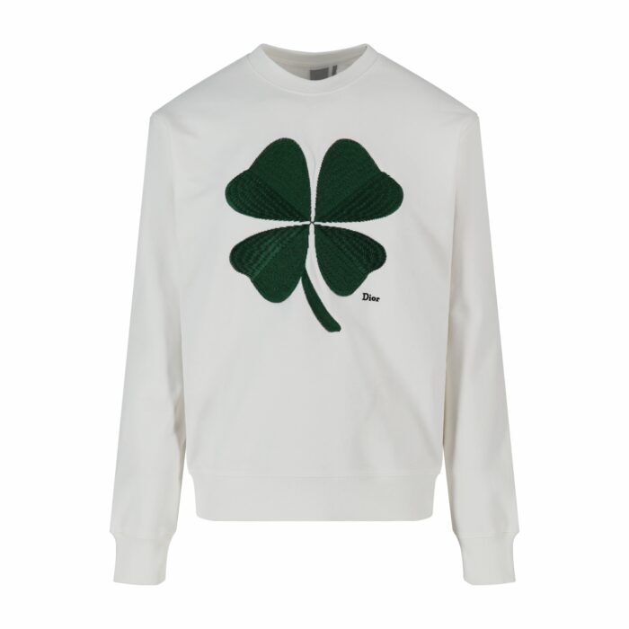 디올 네잎 클로버 자수 맨투맨 화이트 레플리카 미러급 SA급 S급 고퀄리티 하이엔드 최상급 의류 [남성여성공용] 3