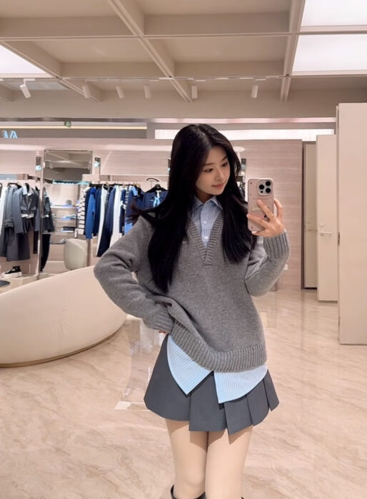 ANN ANDELMAN 페이크 레이어링 후드니트 그레이 레플리카 미러급 SA급 S급 고퀄리티 하이엔드 최상급 의류 [여성]