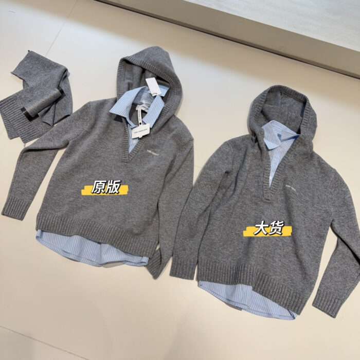 ANN ANDELMAN 페이크 레이어링 후드니트 그레이 레플리카 미러급 SA급 S급 고퀄리티 하이엔드 최상급 의류 [여성] 3