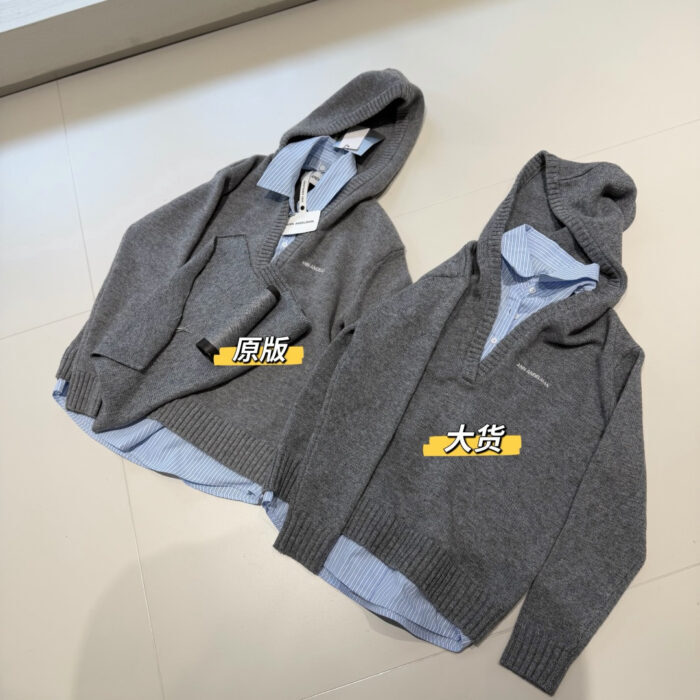 ANN ANDELMAN 페이크 레이어링 후드니트 그레이 레플리카 미러급 SA급 S급 고퀄리티 하이엔드 최상급 의류 [여성] 4