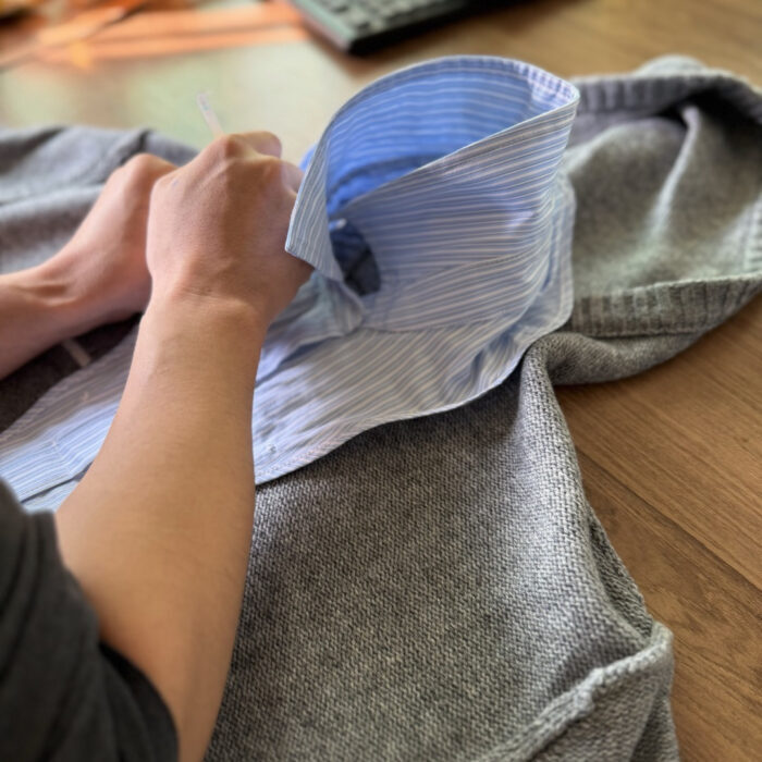 ANN ANDELMAN 페이크 레이어링 후드니트 그레이 레플리카 미러급 SA급 S급 고퀄리티 하이엔드 최상급 의류 [여성] 11