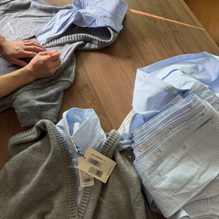 ANN ANDELMAN 페이크 레이어링 후드니트 그레이 레플리카 미러급 SA급 S급 고퀄리티 하이엔드 최상급 의류 [여성] 12