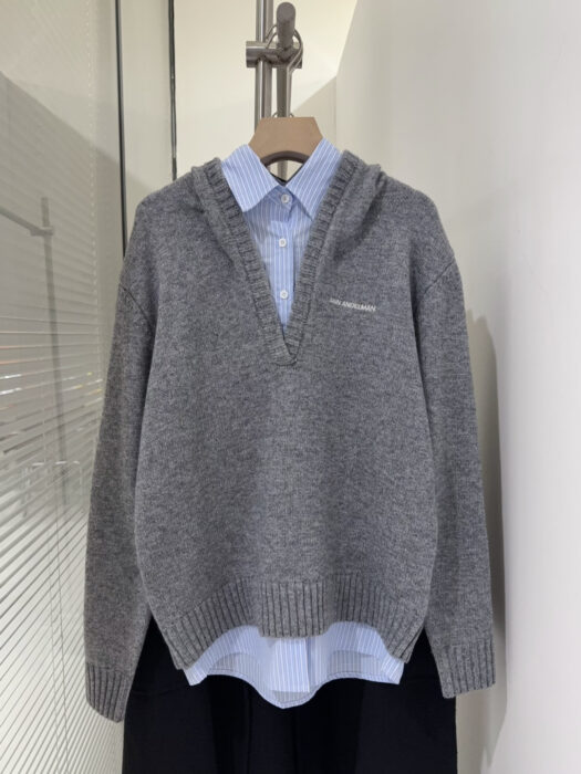 ANN ANDELMAN 페이크 레이어링 후드니트 그레이 레플리카 미러급 SA급 S급 고퀄리티 하이엔드 최상급 의류 [여성] 16