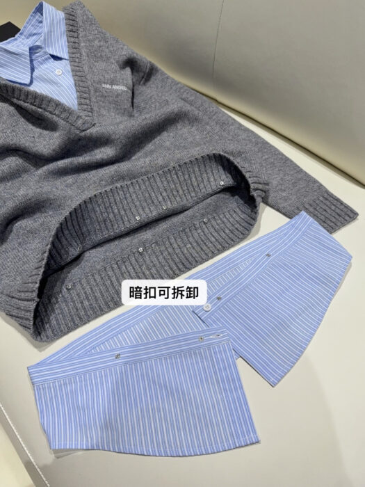 ANN ANDELMAN 페이크 레이어링 후드니트 그레이 레플리카 미러급 SA급 S급 고퀄리티 하이엔드 최상급 의류 [여성] 15