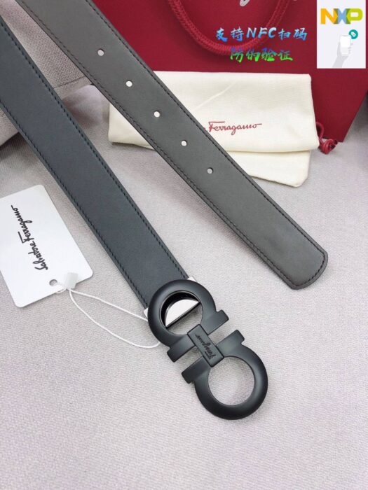 페레가모 무광 블랙 버클 가죽 벨트 3.5cm 레플리카 미러급 SA급 S급 고퀄리티  [남성여성공용] - best 5