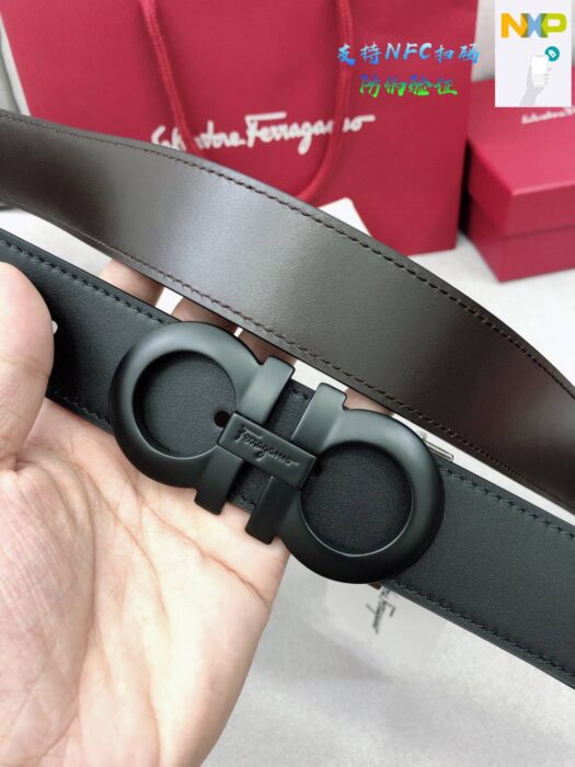 페레가모 무광 블랙 버클 가죽 벨트 3.5cm 레플리카 미러급 SA급 S급 고퀄리티  [남성여성공용] - best 6