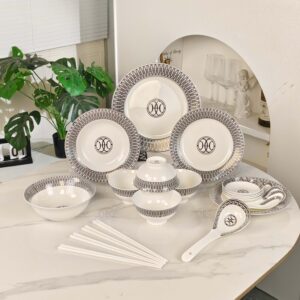 에르메스 H 데코 식기 테이블웨어 세트 22개 블랙 화이트 레플리카 미러급 SA급 S급 고퀄리티 최상급 하이엔드 악세사리 [남성여성공용]