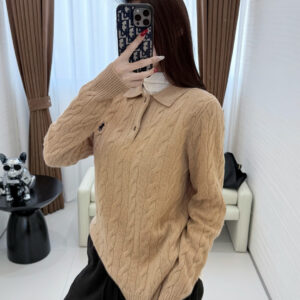 폴로 랄프로렌 양털 단추 카라티 자카드 니트 카키 레플리카 미러급 SA급 S급 고퀄리티 하이엔드 최상급 의류 [여성]