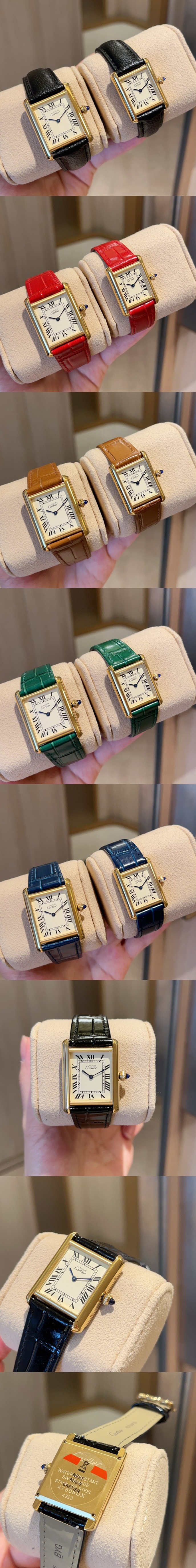 까르띠에 (6 color) 탱크 솔로 머스트 WT100005 쿼츠 Cal.157타입 시계 레플리카 미러급 SA급 S급 고퀄리티 워치 [남성여성공용] 4