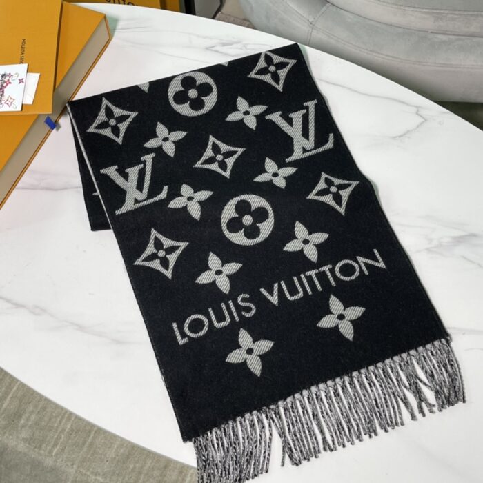 루이비통-레플리카-lv-에센셜-모노그램-울-머플러-블랙-명품 레플리카 미러 SA급 루이비통 레플리카 LV 에센셜 모노그램 울 머플러 블랙 3