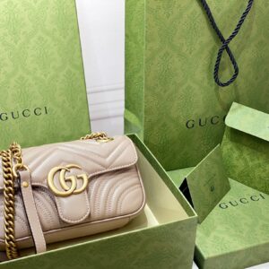구찌 마몽 마틀라세 레더 체인 숄더백 446744 라이트 갈색 레플리카 미러급 SA급 S급 고퀄리티 최상급 하이엔드 가방 [여성]