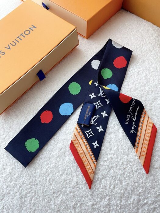 루이비통 레플리카 블랙 페인티드 도트 모노그램 BB 방도 스카프 M78485 9