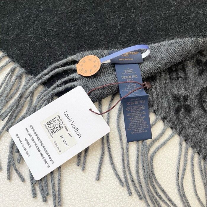 루이비통 캐시미어 모노그램 태슬 스카프 블랙 레플리카 미러급 SA급 S급 고퀄리티 최상급 하이엔드 [남성여성공용] - thebest 8