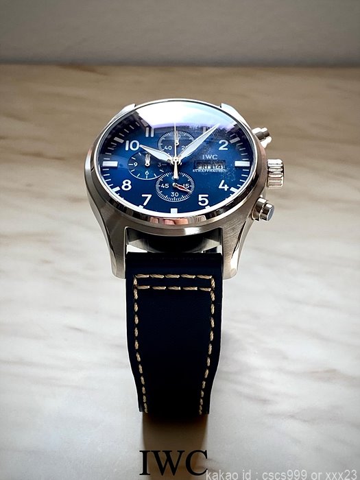 IWC 파일럿 워치 크로노그래프 스핏파이어 블루다이얼 데이데이트 시계 레플리카 미러급 SA급 S급 고퀄리티 워치 2