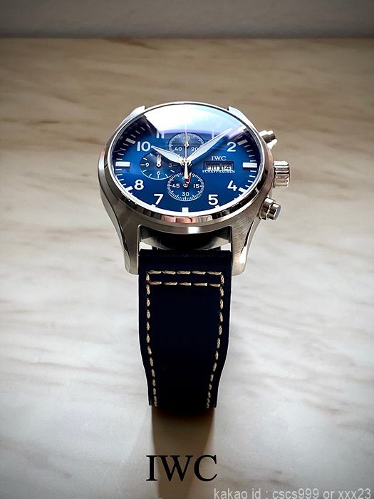 IWC 파일럿 워치 크로노그래프 스핏파이어 블루다이얼 데이데이트 시계 레플리카 미러급 SA급 S급 고퀄리티 워치 5