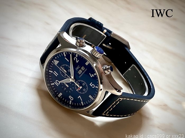 IWC 파일럿 워치 크로노그래프 스핏파이어 블루다이얼 데이데이트 시계 레플리카 미러급 SA급 S급 고퀄리티 워치 6