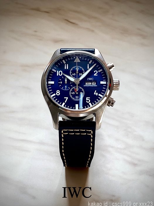 IWC 파일럿 워치 크로노그래프 스핏파이어 블루다이얼 데이데이트 시계 레플리카 미러급 SA급 S급 고퀄리티 워치 11