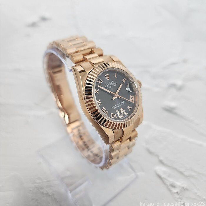 로렉스 데이저스트 에버로즈골드 다크그레이다이얼 로마 31mm 시계 레플리카 미러급 SA급 S급 고퀄리티 롤렉스 워치 5