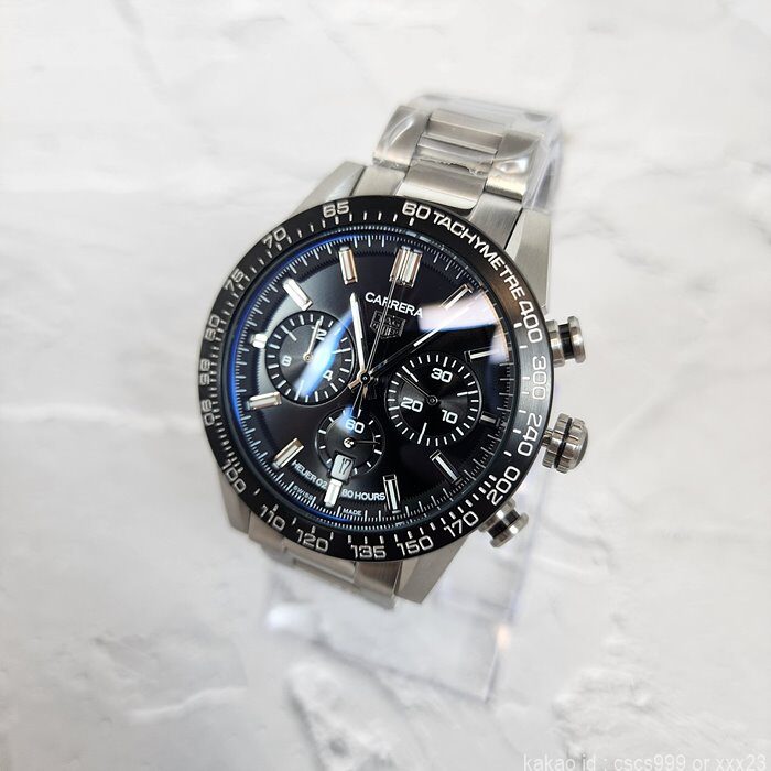 태그호이어 까레라 칼리브 02 스포츠 블랙다이얼 시계 레플리카 미러급 SA급 S급 고퀄리티 워치 5