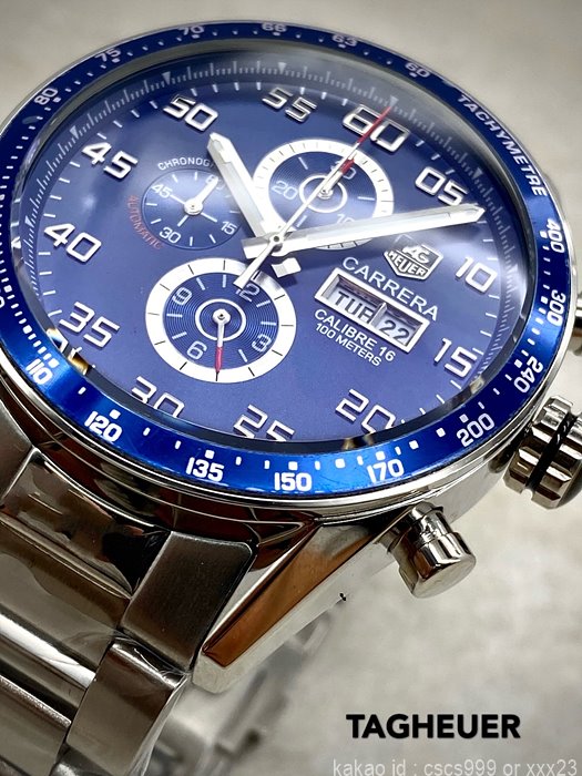 태그호이어 까레라 데이데이트 크로노그래프 블루다이얼 시계 레플리카 미러급 SA급 S급 고퀄리티 워치 최상급 하이엔드 - best 4