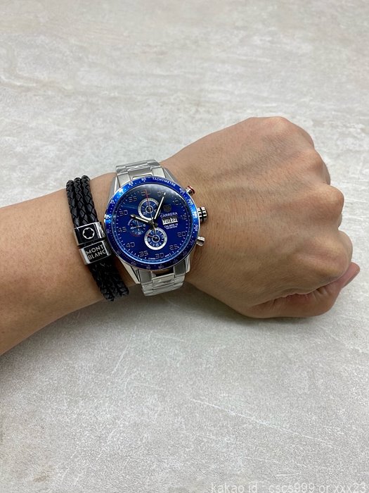 태그호이어 까레라 데이데이트 크로노그래프 블루다이얼 시계 레플리카 미러급 SA급 S급 고퀄리티 워치 최상급 하이엔드 - best 12