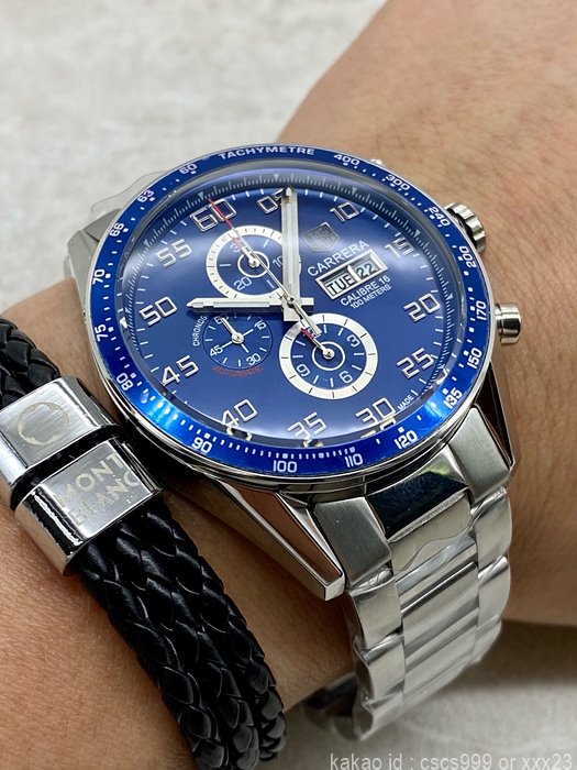 태그호이어 까레라 데이데이트 크로노그래프 블루다이얼 시계 레플리카 미러급 SA급 S급 고퀄리티 워치 최상급 하이엔드 - best 13