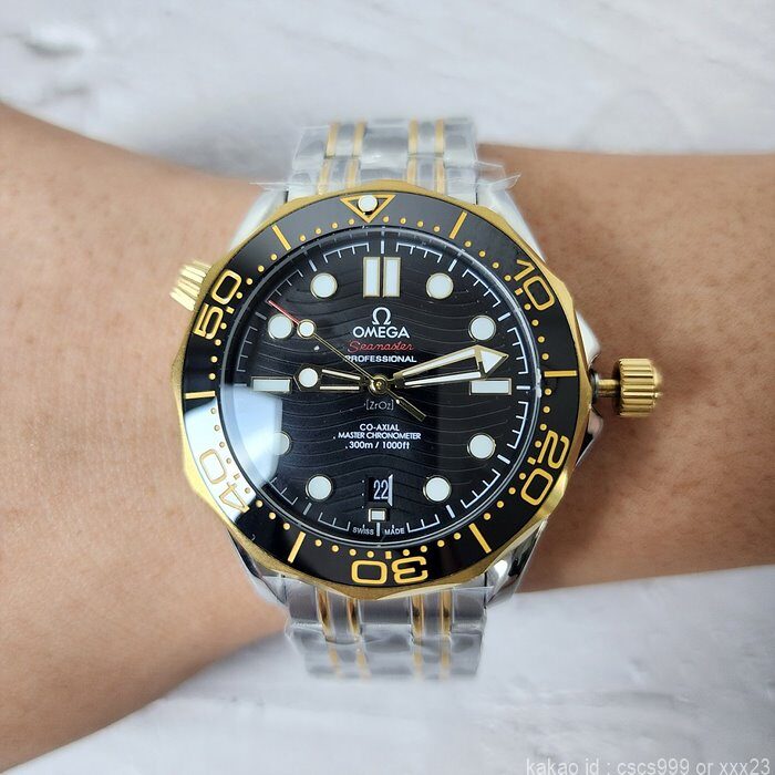 오메가 코엑시얼 씨마스터 다이버300M 블랙콤비 시계 레플리카 미러급 SA급 S급 고퀄리티 워치 11