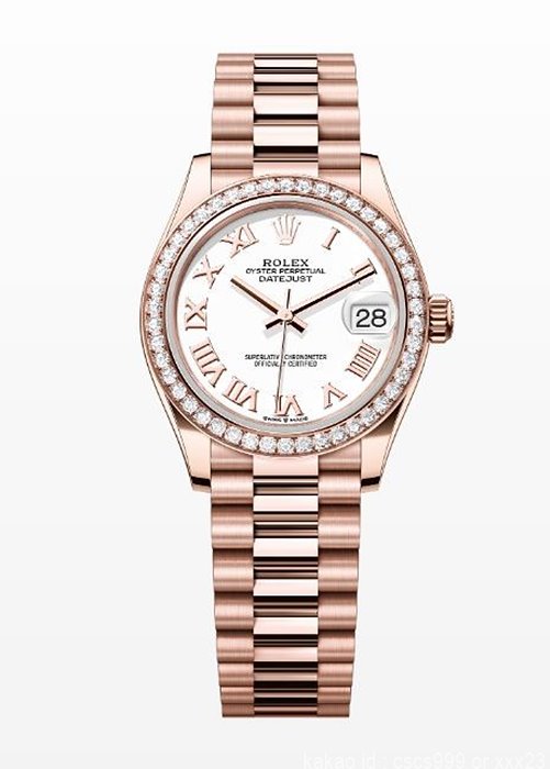 로렉스 데이저스트 에버로즈골드 화이트로마 다이아 31mm 시계 레플리카 미러급 SA급 S급 고퀄리티 롤렉스 워치 [여성]