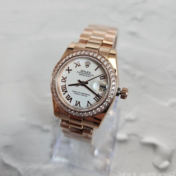 로렉스 데이저스트 에버로즈골드 화이트로마 다이아 31mm 시계 레플리카 미러급 SA급 S급 고퀄리티 롤렉스 워치 [여성] 3