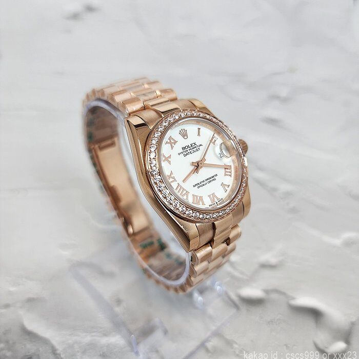 로렉스 데이저스트 에버로즈골드 화이트로마 다이아 31mm 시계 레플리카 미러급 SA급 S급 고퀄리티 롤렉스 워치 [여성] 4