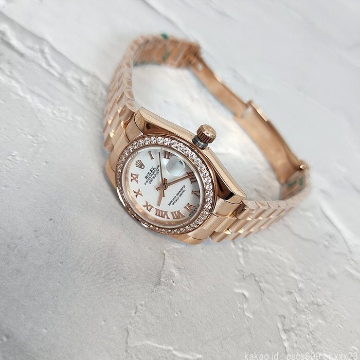 로렉스 데이저스트 에버로즈골드 화이트로마 다이아 31mm 시계 레플리카 미러급 SA급 S급 고퀄리티 롤렉스 워치 [여성] 7