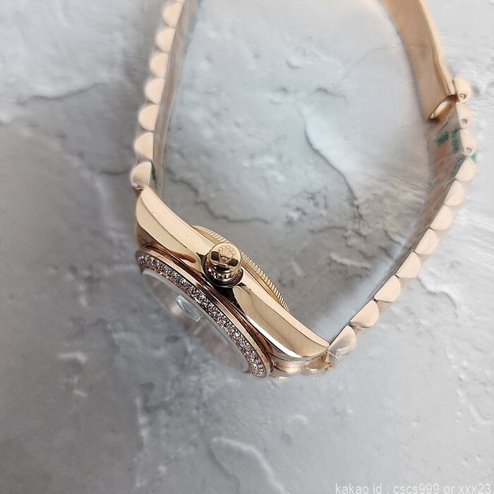 로렉스 데이저스트 에버로즈골드 화이트로마 다이아 31mm 시계 레플리카 미러급 SA급 S급 고퀄리티 롤렉스 워치 [여성] 12